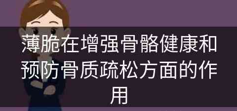 薄脆在增强骨骼健康和预防骨质疏松方面的作用